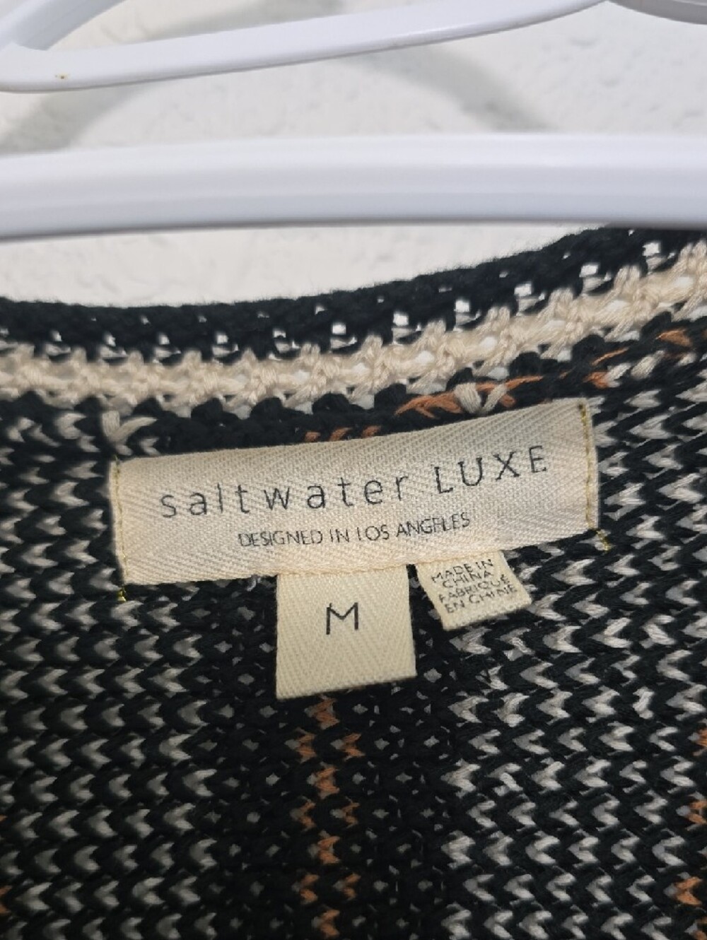 saltwater LUXE Black, Cream & Brown Striped Knit Top - Picture 2 of 5